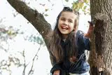 Kind auf einem Baum 