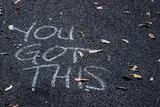 "You got this" mit Kreide auf den Boden geschrieben